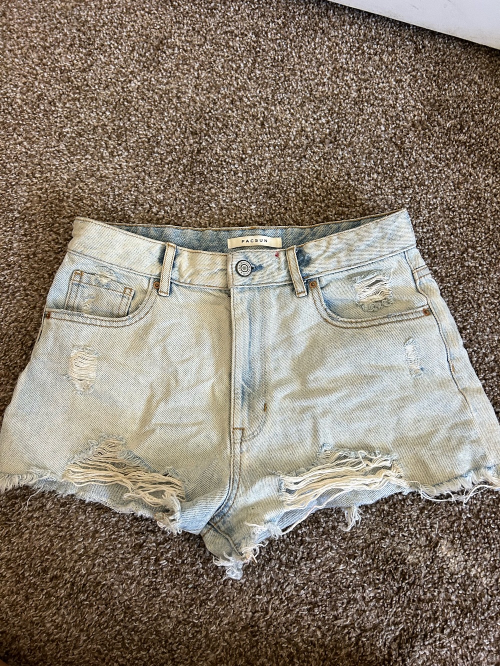 PacSun Light Blue Distressed Denim Jean Shorts